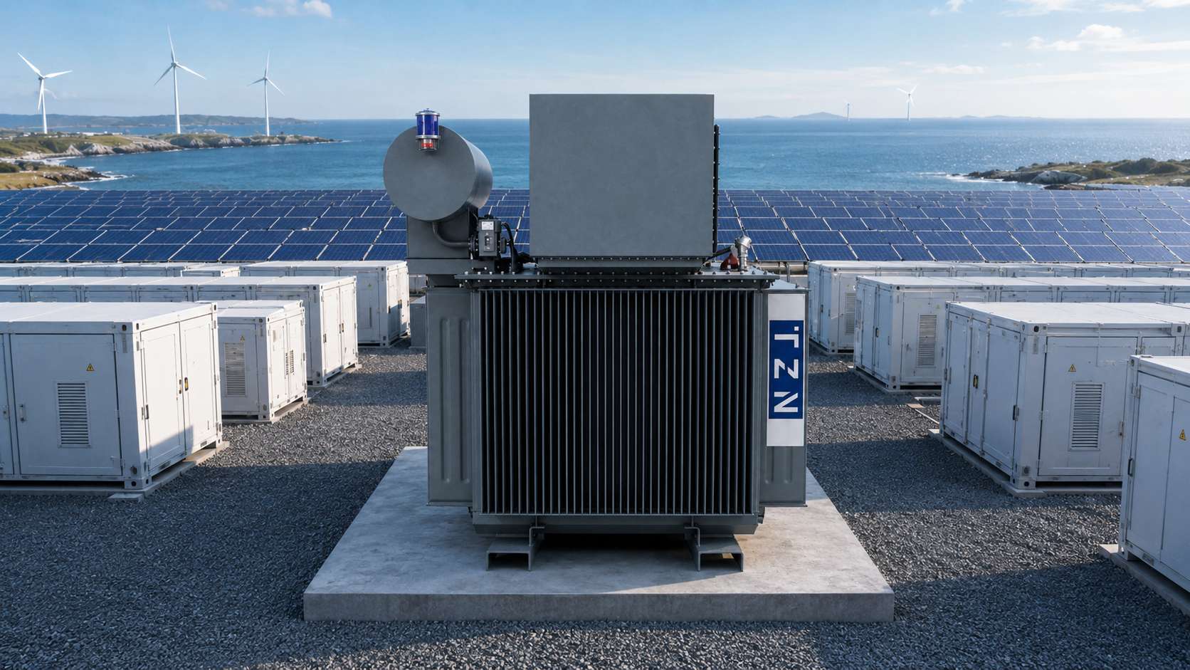 Transformer serving a renewable energy installation