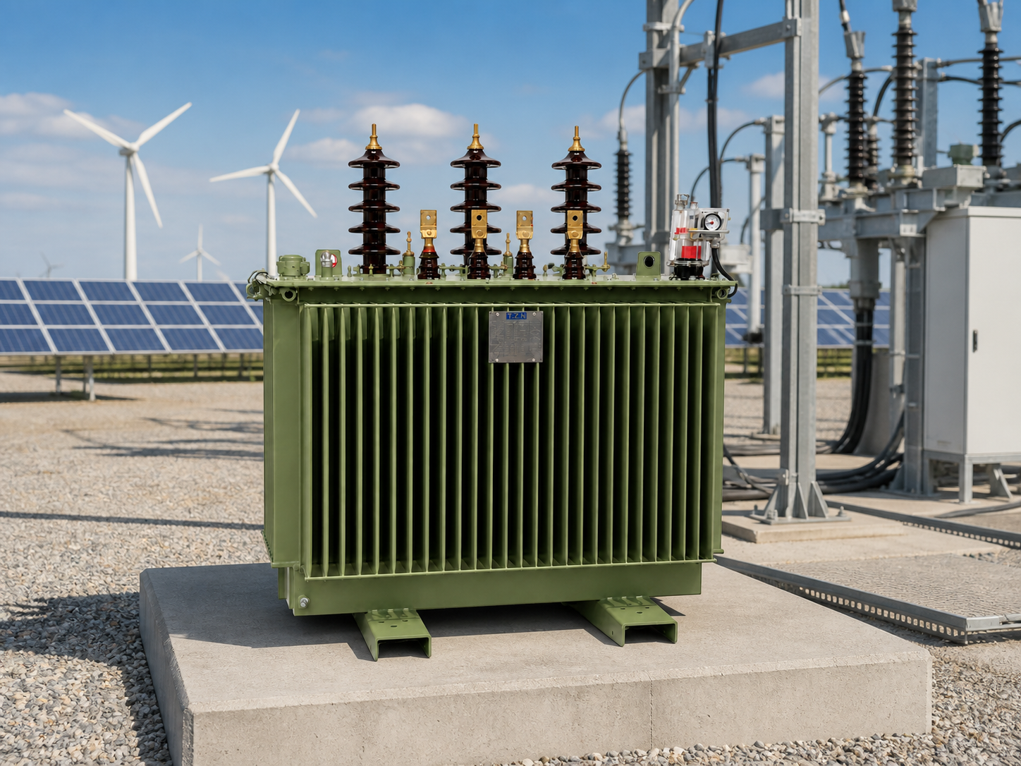 G&uuml;neş ve yenilenebilir enerji i&ccedil;in &ouml;zel traforsel m&uuml;hendislik